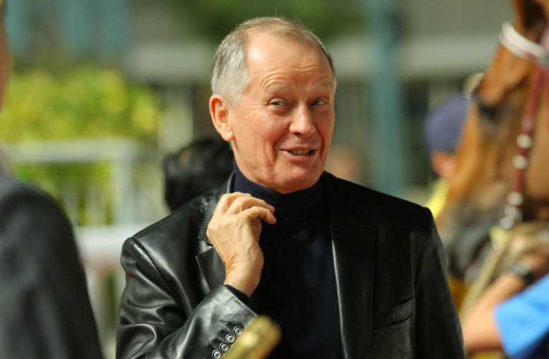 Trainer John Moore enjoys another winner. Photos: Kenneth Chan