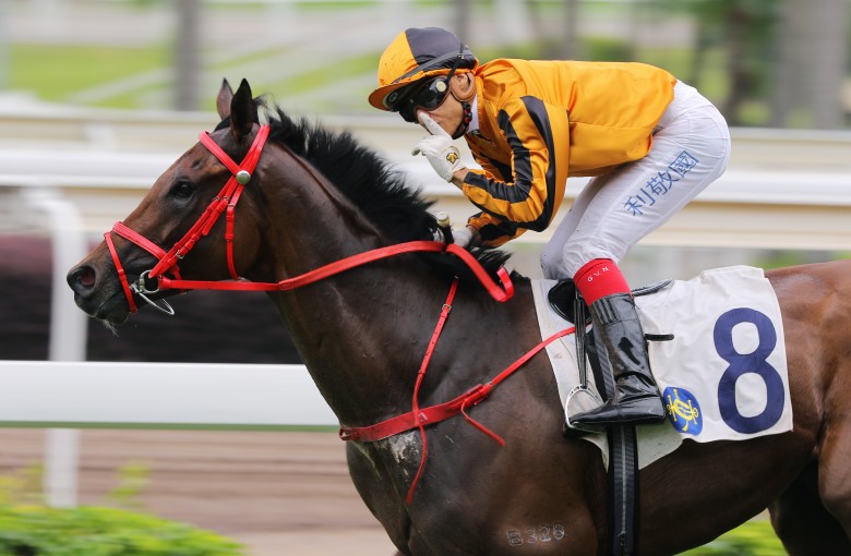 Grant van Niekerk enjoys every second of his first Group win. Photos: Kenneth Chan