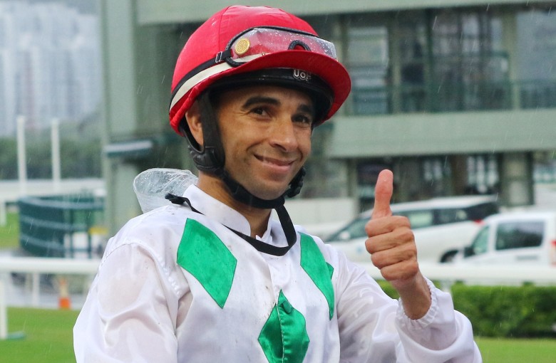 Joao Moreira celebrates a winner at Sha Tin on Sunday. Photos: Kenneth Chan