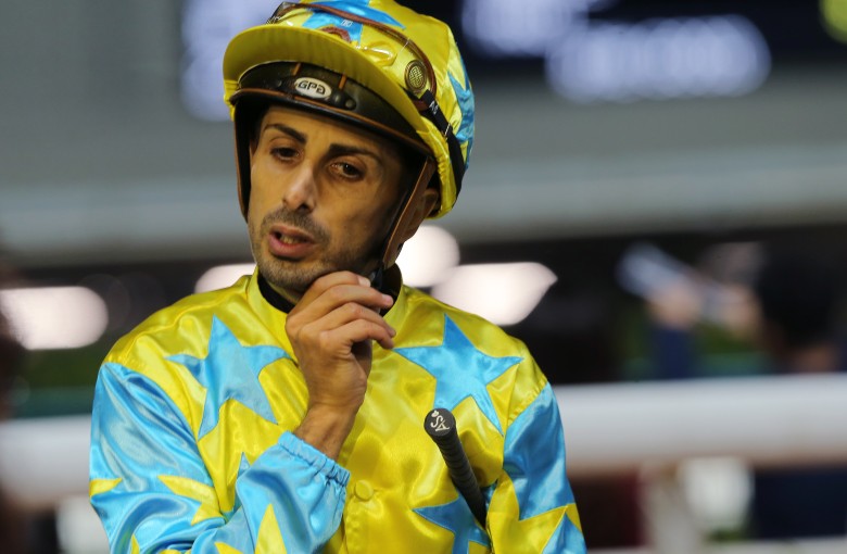 Alberto Sanna takes off his helmet after a win at Happy Valley last month. Photo: Kenneth Chan
