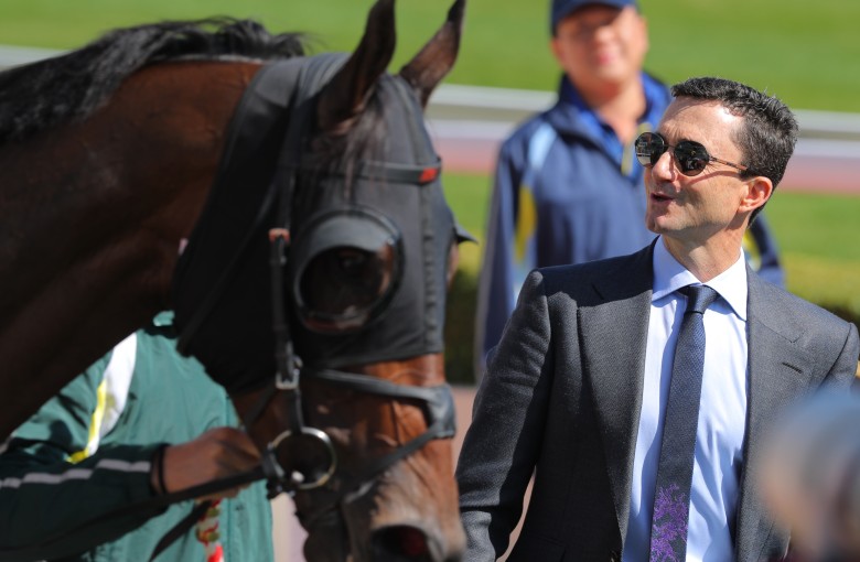 Douglas Whyte at Sha Tin after training a winner this season. Photos: Kenneth Chan