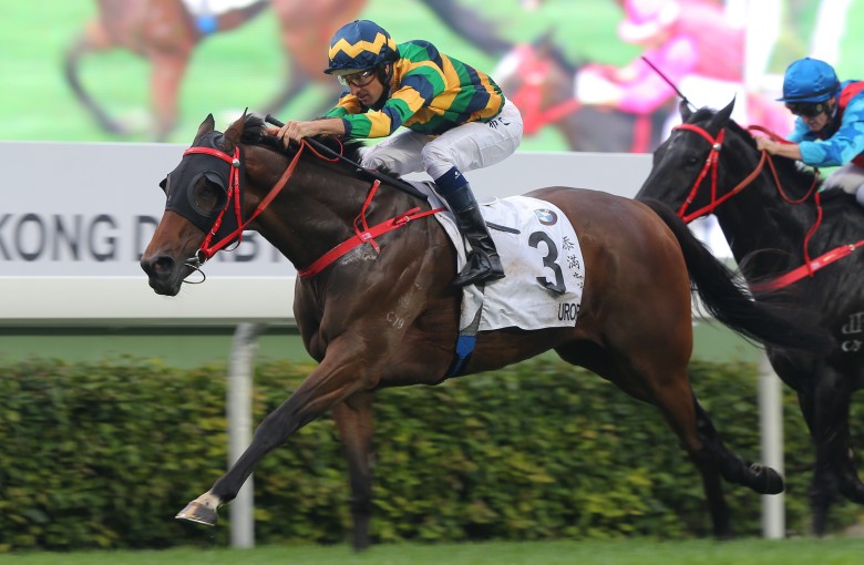 Furore wins last year’s Hong Kong Derby. Photos: Kenneth Chan