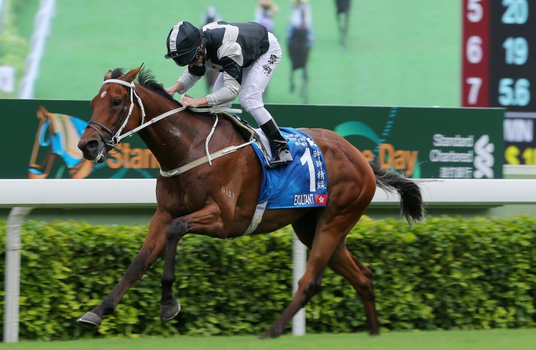 Exultant takes out the Champions & Chater Cup on May 24. Photo: Kenneth Chan