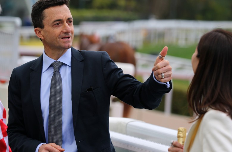 Douglas Whyte after training a winner earlier this season. Photos: Kenneth Chan