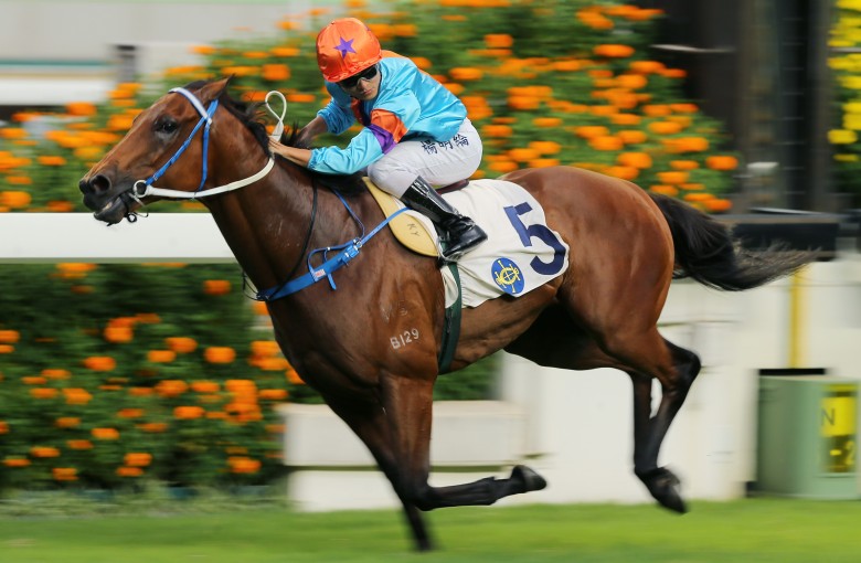 Dances With Dragon bolts in under Keith Yeung at Sha Tin on Sunday. Photos: Kenneth Chan