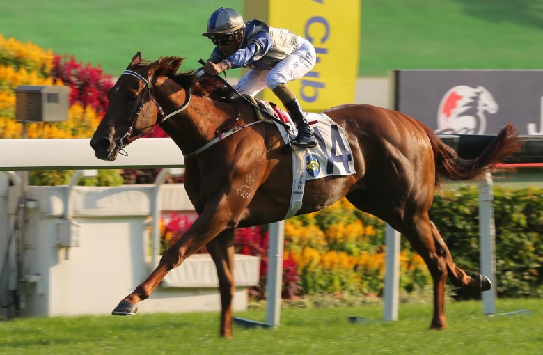 Aethero wins the Jockey Club Sprint in November last year. Photos: Kenneth Chan