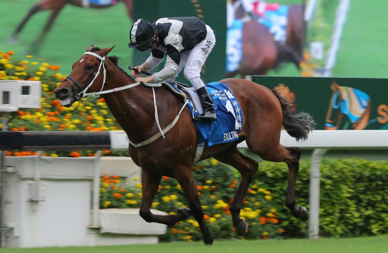 Exultant salutes at Group One level last season. Photos: Kenneth Chan