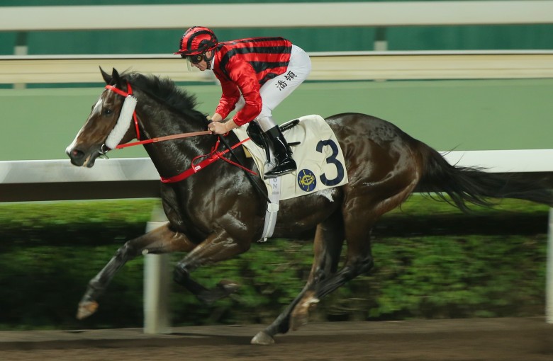Kings Shield wins easily on the Sha Tin all-weather surface earlier in the season. Photos: Kenneth Chan