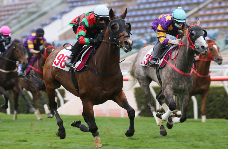 Douglas Whyte’s Russian Emperor trials at Sha Tin last week. Photos: Kenneth Chan