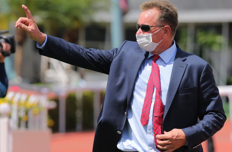 Tony Millard celebrates a winner at Sha Tin. Photos: Kenneth Chan