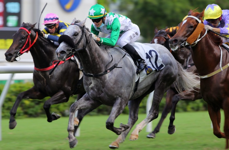 Jerry Chau guides Mister Snowdon to victory at Sha Tin on Sunday. Photos: Kenneth Chan