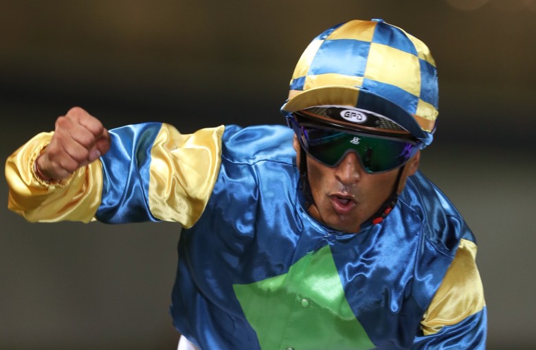 Karis Teetan celebrates a winner earlier this season. Photos: Kenneth Chan