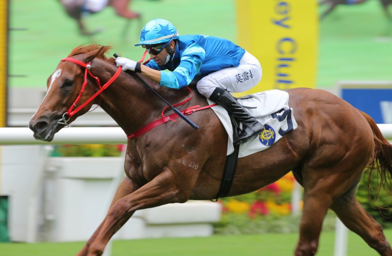 Joao Moreira pilots Master Eight to victory in June. Photos: Kenneth Chan