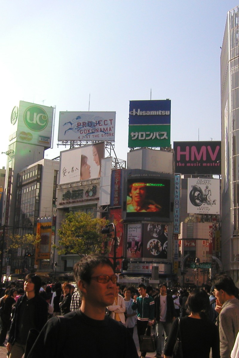 Huge sign of the times for Tokyo's bustling Shibuya pedestrian