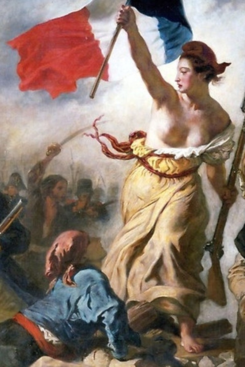 In iconic Delacroix painting art lovers see a masterpiece. France