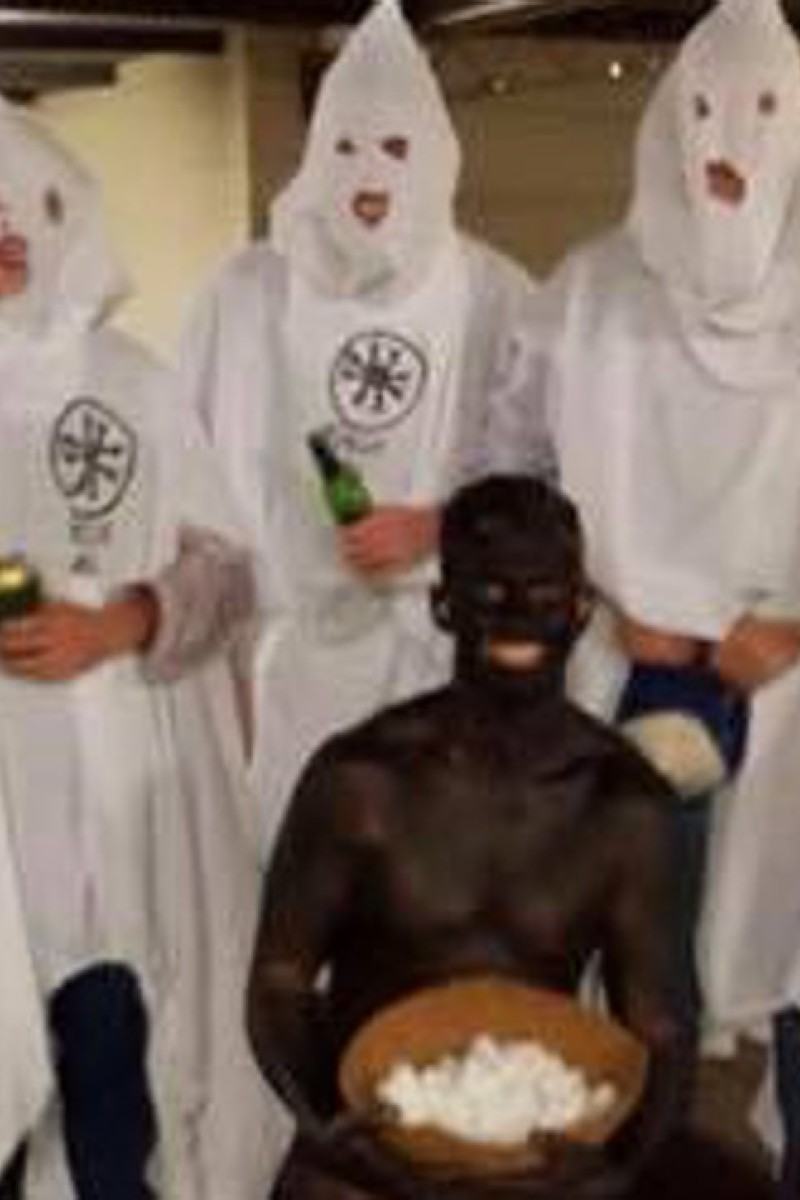 Man shows up at Halloween party in KKK robe, hood