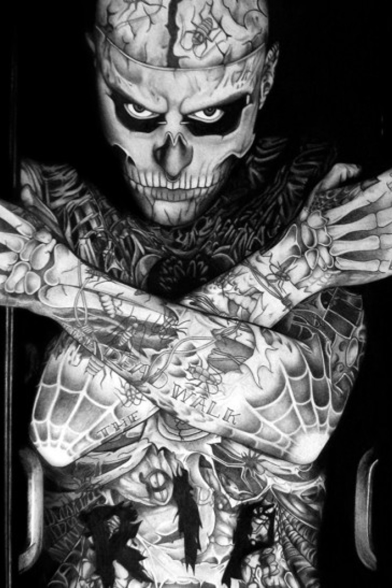 Photo: Mugler Muse 'Zombie Boy' Rick Genest, Before The Ink - Towleroad Gay  News