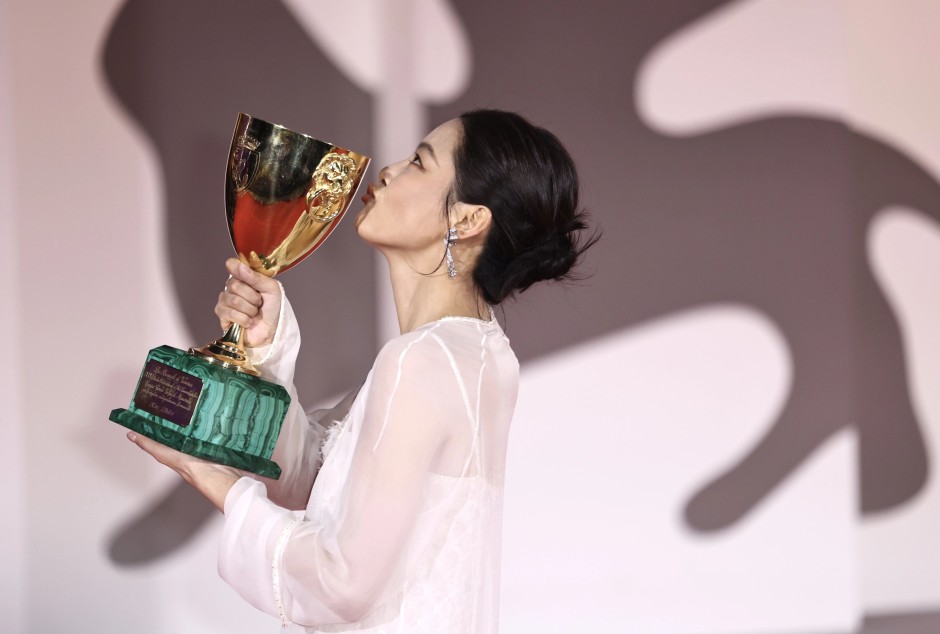 In pictures: Xin Zhilei's historic win at the 82nd Venice Film