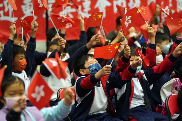 Hundreds of children cheer the show put on by some of China’s top athletes at the Yuen Long District Sports Association complex. Photo: Sam Tsang Hundreds of children cheer the show put on by some of China’s top athletes at the Yuen Long District Sports Association complex. Photo: Sam Tsang