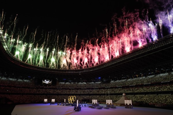 Fireworks are seen during the opening ceremony of the 2020 Summer Olympics in Tokyo, on July 23. Despite concerns over budgets and Covid-19, the delayed Olympics provided a much needed distraction from the pandemic. Photo: AP Fireworks are seen during the opening ceremony of the 2020 Summer Olympics in Tokyo, on July 23. Despite concerns over budgets and Covid-19, the delayed Olympics provided a much needed distraction from the pandemic. Photo: AP