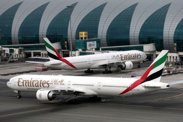 Emirates Airline’s Boeing 777 planes parked at Dubai airport, UAE. Photo: Reuters
