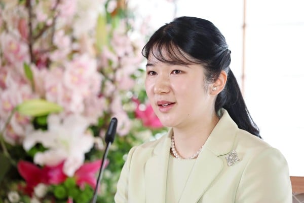 Princess Aiko speaks at her first press conference at the Imperial Palace in Tokyo. Photo: Kyodo