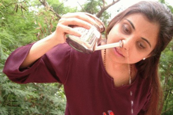 Kavita Khosa is one of many who use a neti pot to rinse the nose. This can soothe allergies, clear congestion and is also practised for overall wellbeing.
