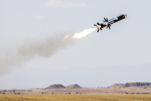 A Javelin missile fired during a live-fire training exercise in Fort Carson, Colorado, on Saturday. The US military has sent almost a third of its Javelin missile supply to Ukraine. Photo: Getty Images/AFP