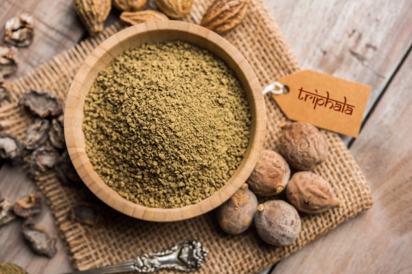 Triphala is widely available as a pre-mixed, ready to use powder. Photo: Shutterstock