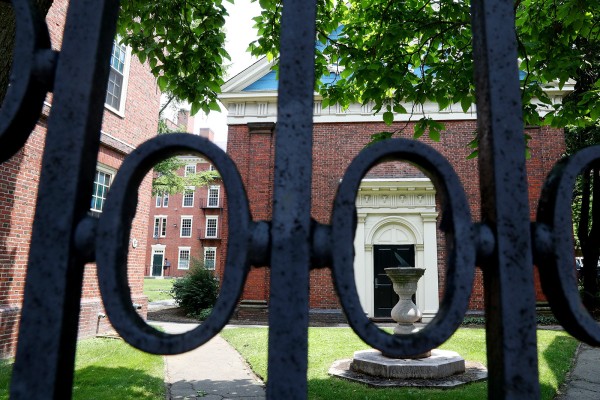 A view of a gate to Harvard Yard on the campus of Harvard University in Cambridge, Massachusetts. America has some of the best universities in the world. Photo: Getty Images/TNS