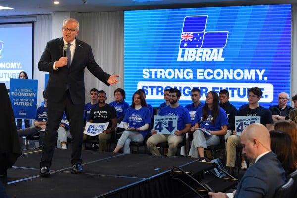 Australian Prime Minister Scott Morrison’s party has been criticised for being racist. Photo: EPA-EFE