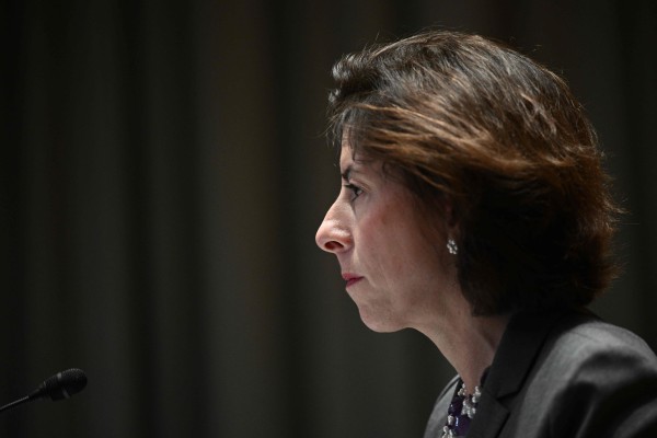 US Secretary of Commerce Gina Raimondo says American and EU officials must work together to align technology standards in a way that is consistent with their respective democratic values. (Photo by Brendan SMIALOWSKI / AFP)