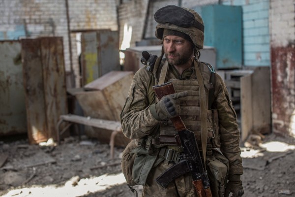 A Ukrainian service member in the city of Sievierodonetsk, Ukraine. Photo: Reuters