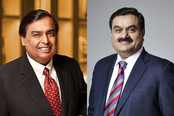 A combo picture of Indian billionaire Mukesh Ambani (L) and Gautam Adani (R).  Photo: SCMP