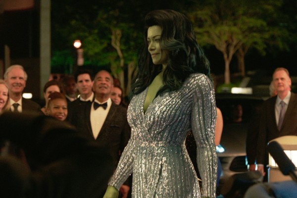 Tatiana Maslany as She-Hulk in a still from She-Hulk: Attorney at Law. Marvel’s latest series is an enjoyable and relatable comedy that has ‘feminist undertones’, but doesn’t take itself too seriously. Photo: Disney+