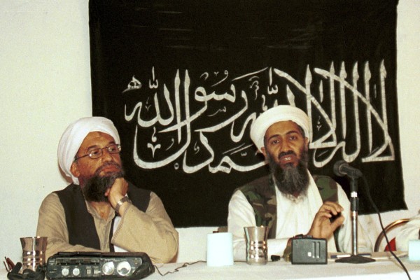 Ayman al-Zawahri, left, and Osama bin Laden in Khost, Afghanistan in 2004. Photo: AP