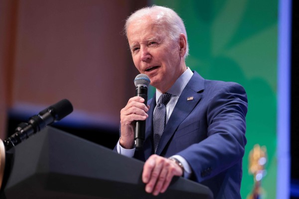 US President Joe Biden speaks during the White House Conference on Hunger, Nutrition, and Health at the Ronald Reagan Building in Washington on Wednesday. Photo: AFP