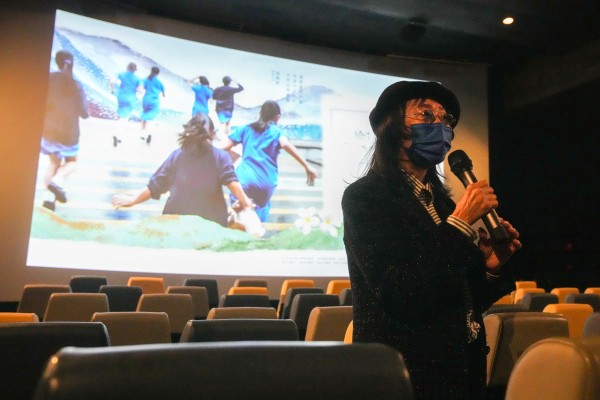 Director Mabel Cheung Yuen-ting speaks to reporters after a screening of “To My Nineteen-year-old Self” on February 5. The documentary has sparked discussions on issues of consent and ensuring minors understand to what they are agreeing when they sign consent forms. Photo: Sam Tsang