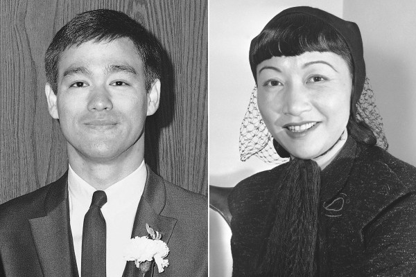 Bruce Lee in 1966 in Los Angeles and Anna May Wong in 1946. Descendants of the martial arts icon and the actress have met to talk about how both paved the way for Asians in Hollywood. Photo: AP