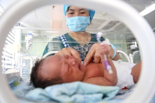 China’s birth rate dropped to a record low last year, with 6.77 births per 1,000 people – the lowest since 1949. Photo: AFP