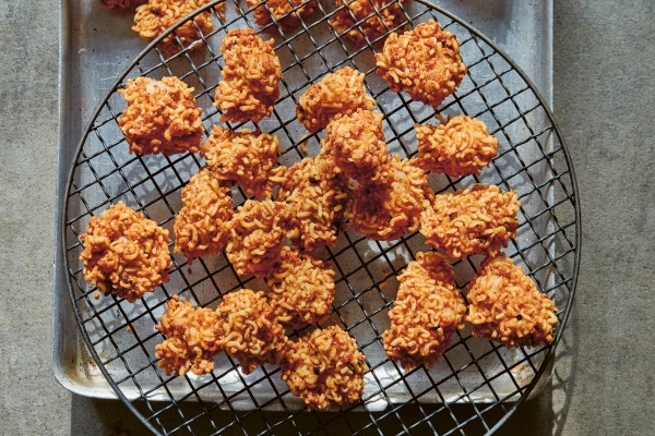 Chicken poppers with instant noodles combines two of Susan Jung’s favourite foods. Photo: Quadrille Publishing Chicken poppers with instant noodles combines two of Susan Jung’s favourite foods. Photo: Quadrille Publishing