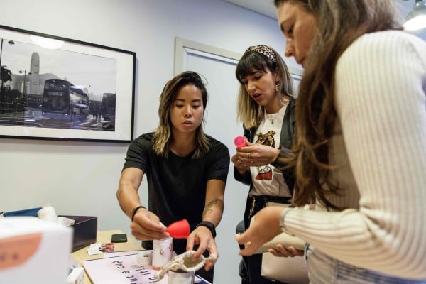 Participants browse through products at a workshop held by Luüna Naturals in Hong Kong on February 27, 2020. Photo: AFP Participants browse through products at a workshop held by Luüna Naturals in Hong Kong on February 27, 2020. Photo: AFP