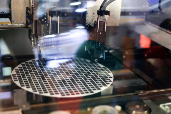 Chip manufacturing equipment is displayed at the American Tec booth during the opening of trade show Semicon China in Shanghai on June 29, 2023. Photo: Reuters