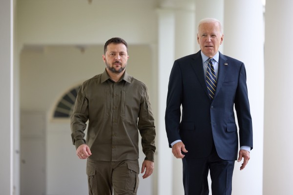US President Joe Biden and Ukrainian President Volodymyr Zelensky at the White House. Photo: White House Office / APA Images via Zuma Press Wire / dpa