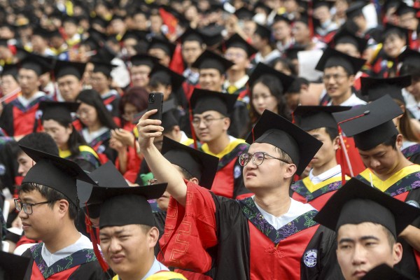 The number of college graduates in China is expected to reach 11.79 million next year. Photo: AFP