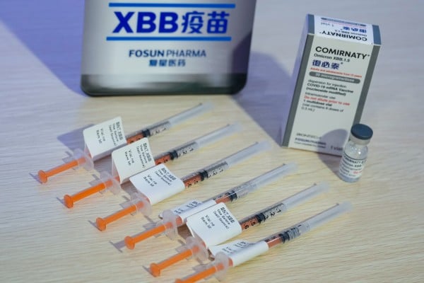 The first batch of 100,000 doses of the XBB mRNA vaccine manufactured by BioNTech and Pfizer arrived in Hong Kong in late November. Photo: Sam Tsang