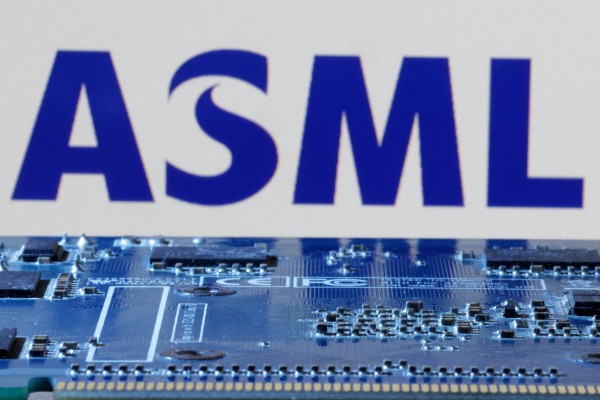 The ASML logo seen near a computer motherboard in this illustration taken January 8, 2024. Photo: Reuters