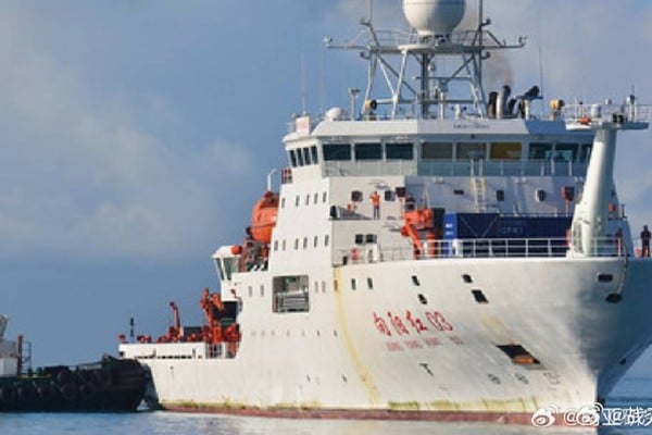 Chinese research ship Xiang Yang Hong 03 has visited the Indian Ocean multiple times. Photo: Weibo