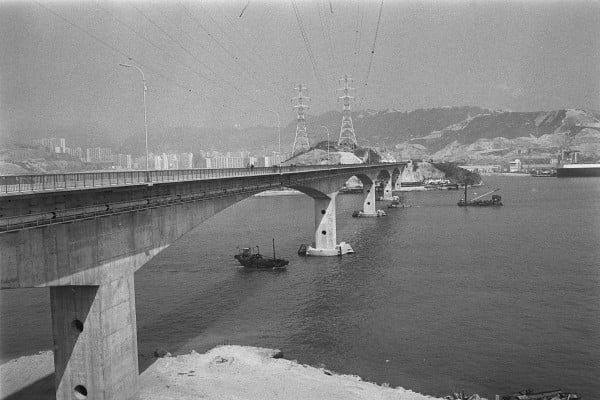 The bridge that linked Tsing Yi with Pillar Island and the New Territories was opened in 1974 by Hong Kong Governor Murray MacLehose, who promised more such infrastructure in the future. Photo: SCMP