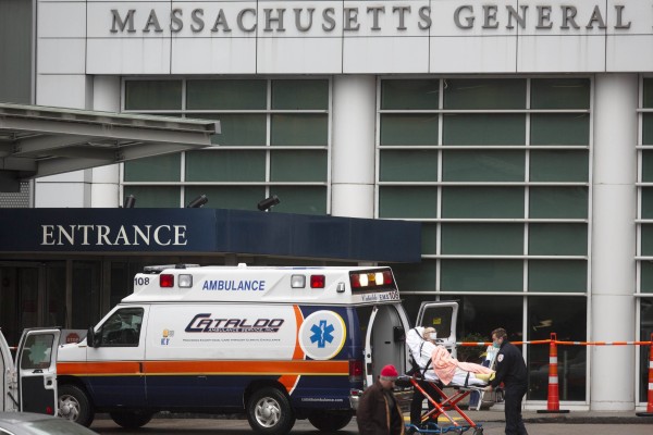 A patient arrives at Massachusetts General Hospital. Doctors at the hospital say they have transplanted a genetically modified pig kidney into a 62-year-old patient. Photo: AP A patient arrives at Massachusetts General Hospital. Doctors at the hospital say they have transplanted a genetically modified pig kidney into a 62-year-old patient. Photo: AP